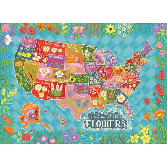 RoseArt - Soft Touch 1000 pièces - Carte de fleurs - Puzzle emboîtable pour adulte