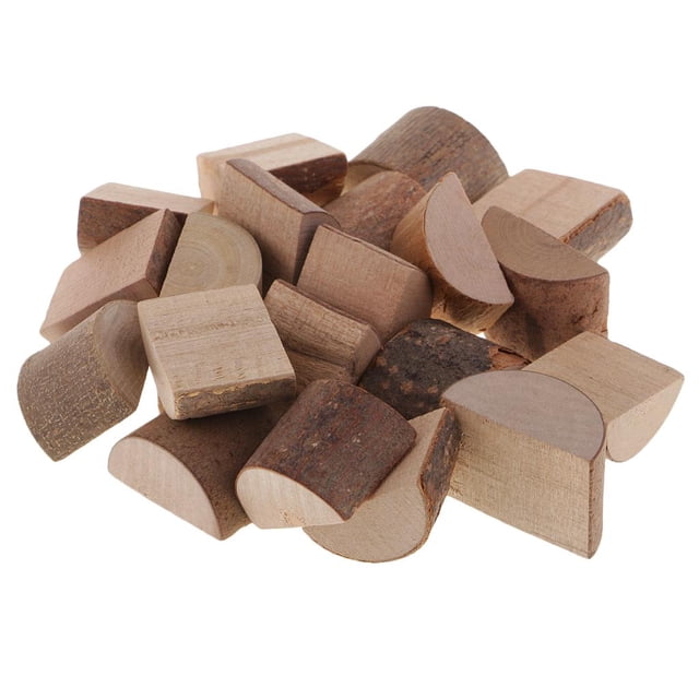 Adornos de madera en forma de rebanada de dos estilos, ideales para decorar el jardín de infancia y como accesorio educativo. Tamaño grande 20pcs