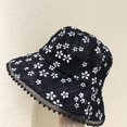 thumbnail image 2 of CoCopeaunts Black Bucket Hat for Women Soft Lace Flower Pearl Wide Brim Sun Hats Floppy Spring Summer Dress Ladies Basin Hat, 2 of 8