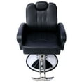 thumbnail image 4 of Olurrisa Commercial Grade Hydraulic Barber Chair - Heavy Duty PU Leather Salon Chair w/ Adjustable Height, 135° Reclining & Barber Cape, 360° Swivel Chrome Base for Barbershop/Spa (Black), 4 of 9