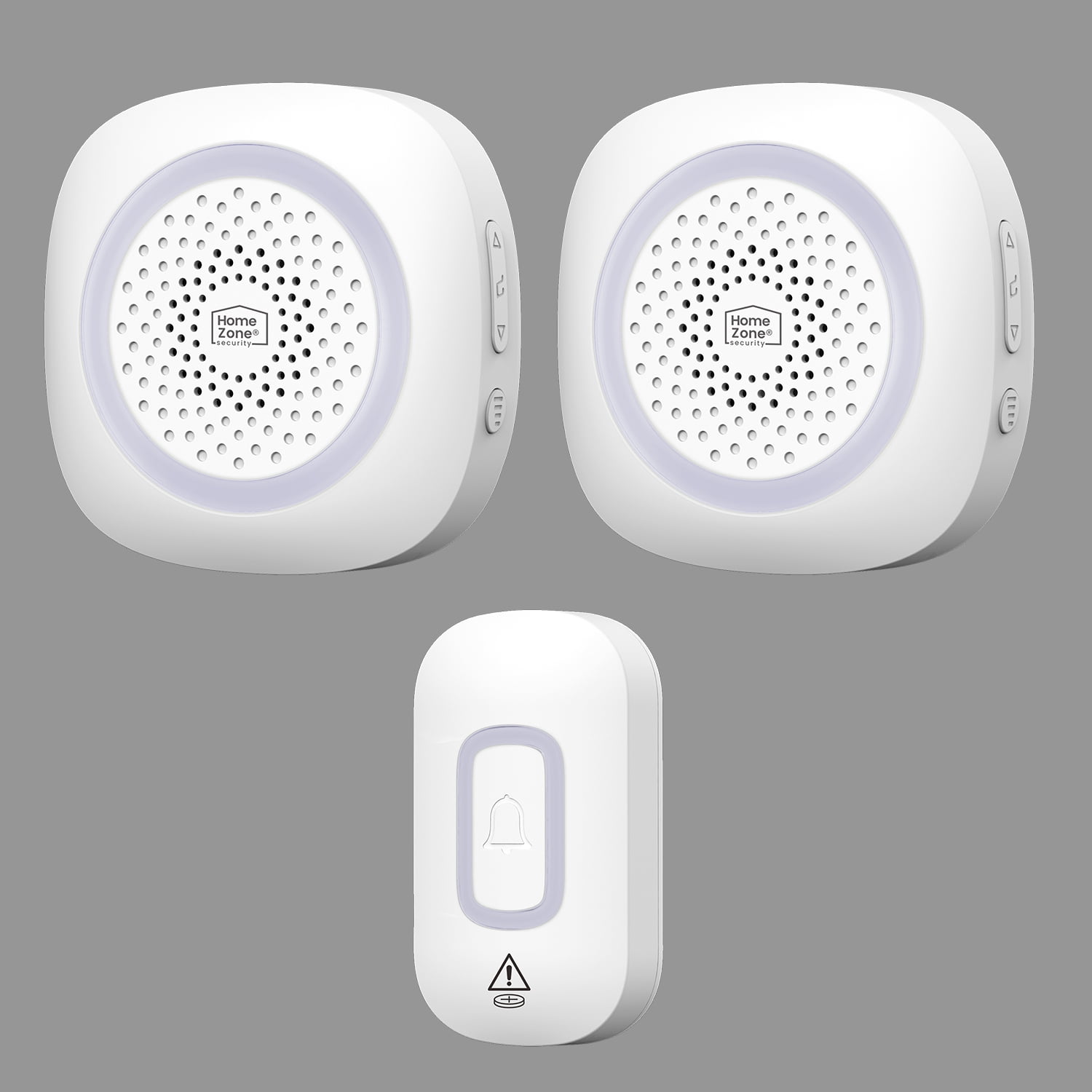 HomeZone 2PK Battery Operated Wireless Doorbell, Model ES01065B, 7.68 in W, None - Smart System