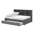 thumbnail image 4 of Donco Kids Bookcase Full Daybed with Twin Trundle, Full, Dark Grey, 4 of 12
