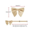 thumbnail image 3 of INSPIRAR CHIC Corbata de moño de satén de color sólido preatado para hombres, corbatas ajustables para bodas elegantes, talla única Champagne, 3 of 4