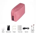 thumbnail image 5 of Bewildely Estuche portátil para bolsa de almacenamiento, organizador de dispositivos USB Digital, Cable para auriculares de viaje Almacenamiento y organización del hogar rosado S, 5 of 5