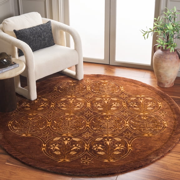 Safavieh Taj Mahal Osmond Oriental Area Rug, Olive, 6' x 6' Round