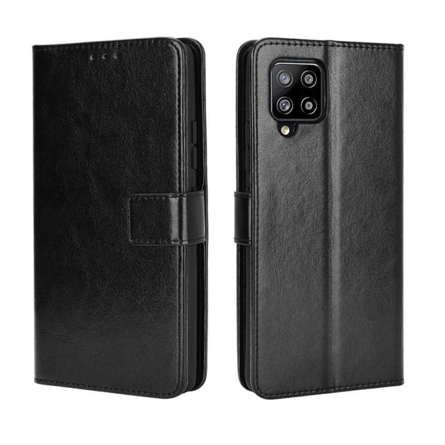 Funda tipo libro para Samsung Galaxy A42 5G, cartera todo‑en‑uno, funda multifuncional con tarjetero y correa de muñeca desmontable