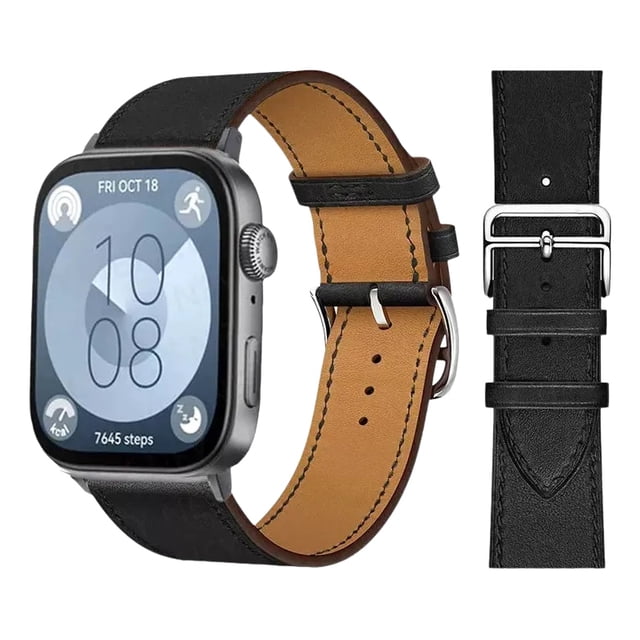 Correa De Cuero Para Huawei Fit 3 Y 4 + Hebilla + 1 Mica