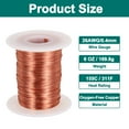 thumbnail image 2 of Uxcell Alambre Magnético 26 AWG, Alambre de Cobre Esmaltado de 26 Calibres, Alambre de Bobina Magnética de 6 oz para Transformador, Motor, Eléctrico, 155C(311F), 2 of 5
