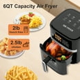 thumbnail image 3 of Pentantan 6QT Air Fryer with Visible Window, 8-in-1 Electric Hot Oven with Digital LED Touchscreen, 1500W, Black, 3 of 8