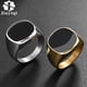 thumbnail image 2 of Anillo Jiayiqi para hombre, anillo Punk Rock Smooth 316L de acero inoxidable, anillo de sello para hombre, joyería de fiesta de Hip Hop, venta al por mayor, anillo de boda para hombre Dengxun unisex, 2 of 2