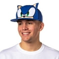 thumbnail image 3 of Sonic the Hedgehog Men's Hat Embroidered 3D Character Face and Ears Snapback Cap, 3 of 8