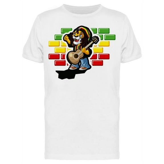 Cute Funny Reggae Lion T-Shirt Men -Image by Shutterstock, Male 3X-Large
