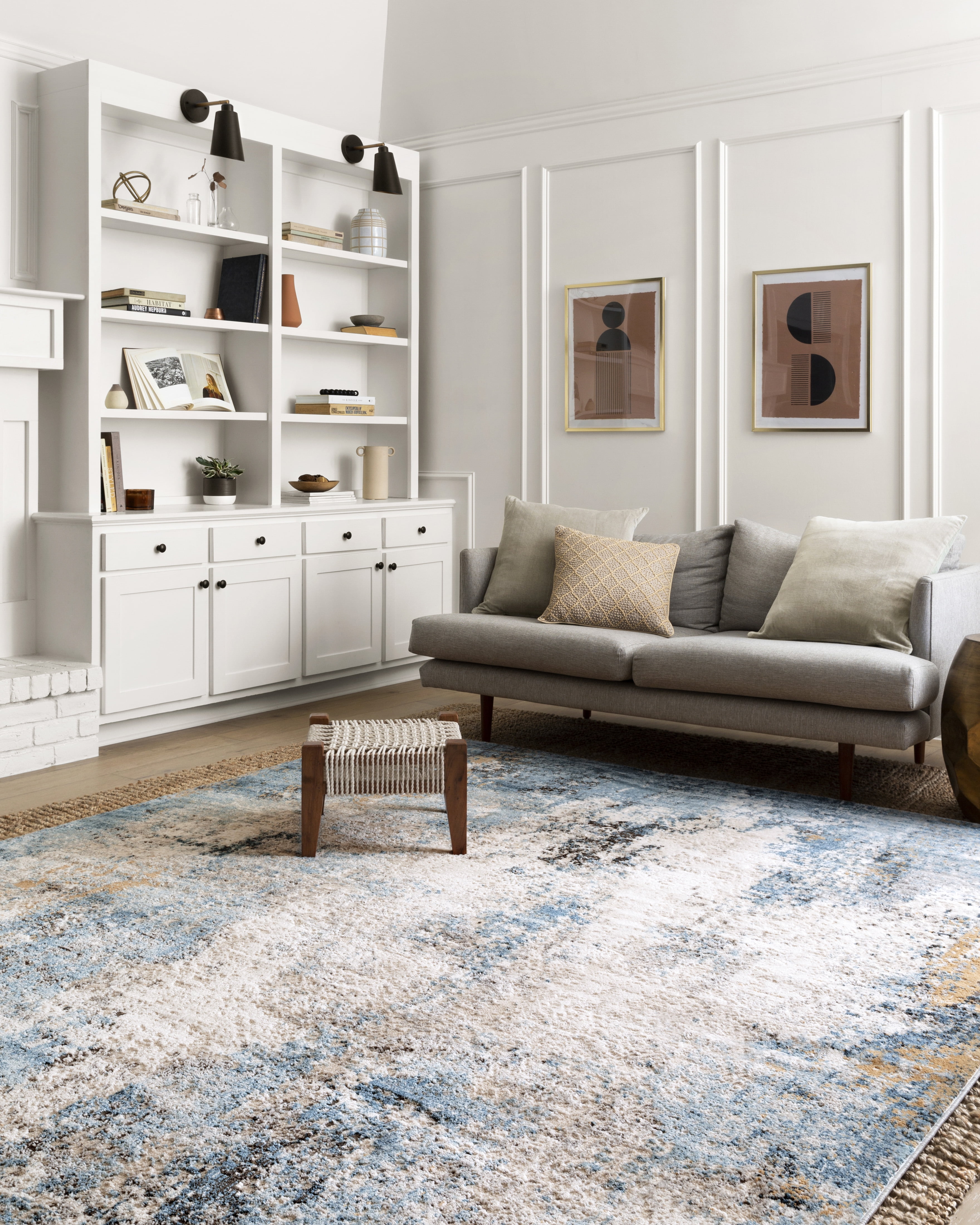 Loloi Alchemy Abstract Denim / Ivory Area Rug