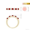 thumbnail image 5 of ANGARA Natural Shared Prong Ruby and Diamond Half Eternity Ring in 14K Yellow Gold for Women (Size-2.5mm) | July Birthstone Jewelry for Her, 5 of 10