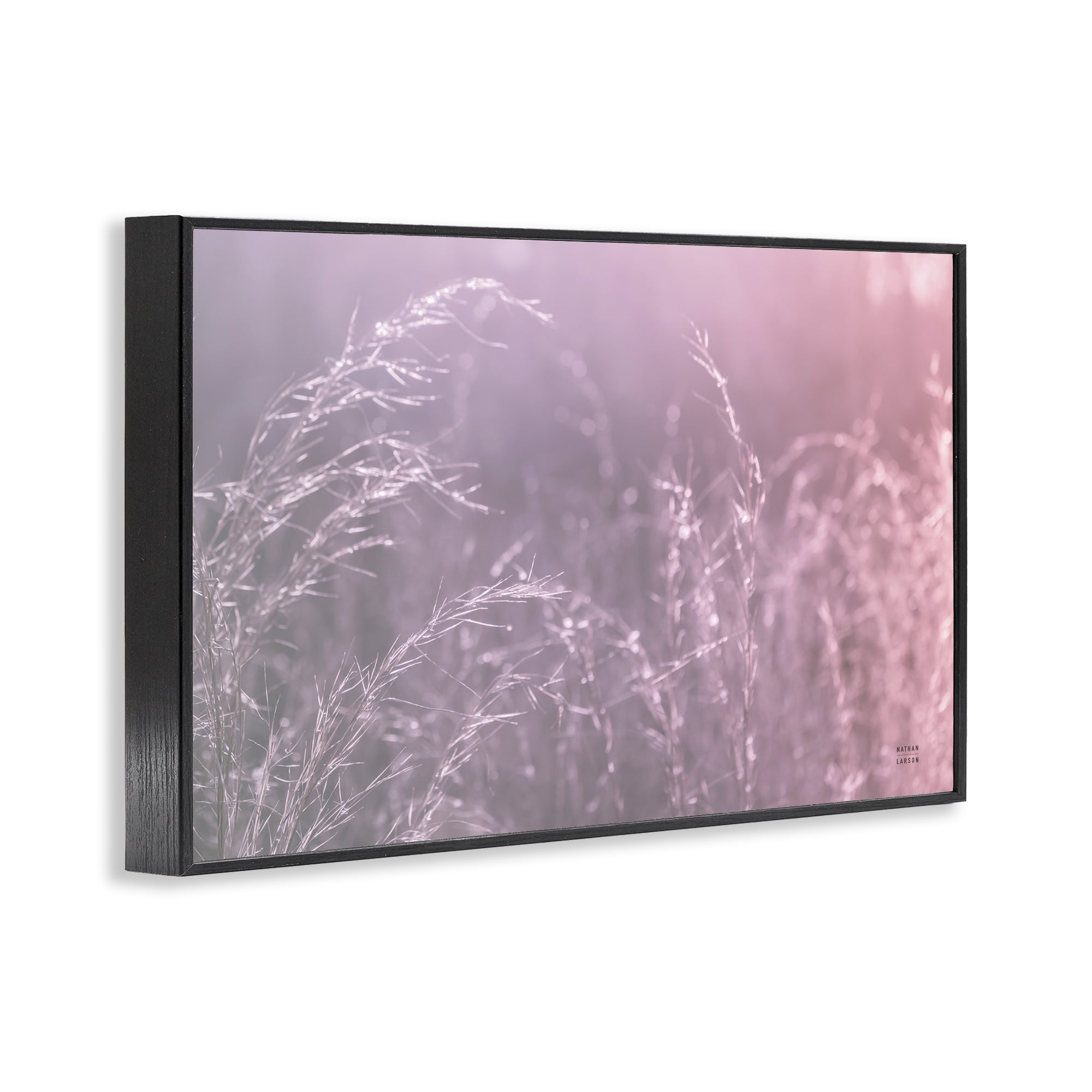 Stupell Industries Pink Meadow at Dawn Black Framed Giclee Art, design by Nathan Larson