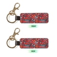 thumbnail image 2 of Wukai Fire Sign Print Leather Car Keychain, Universal Key Fob Keychain, Leather Key Chain Holder for Men and Women,360 Degree Rotatable, 2 of 5
