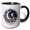 Black/White, variant on 3drose, Robin Female Name, Moon, Woman, Lovely Cat Head. Art Gift for a Woman, 11oz Mug