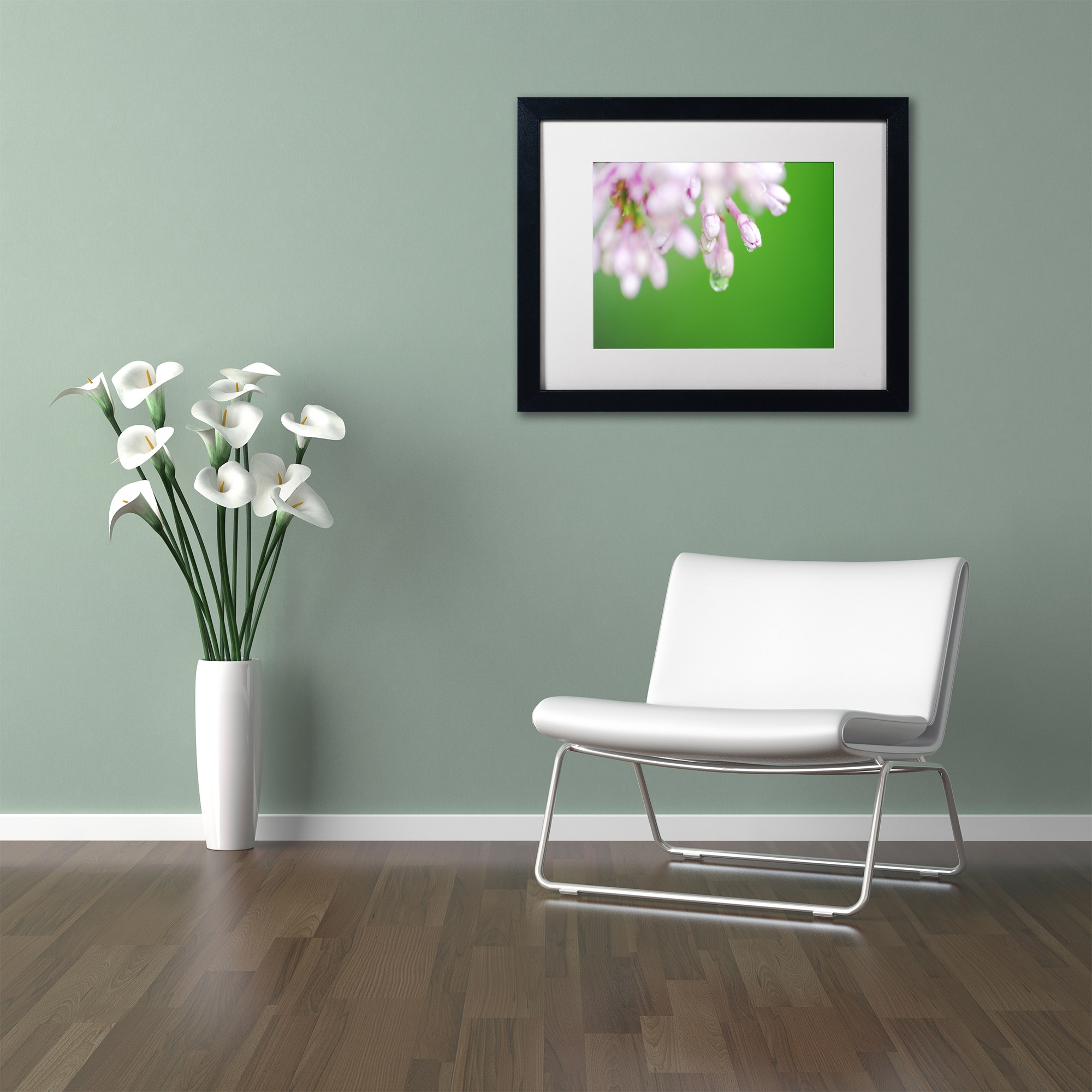 Trademark Fine Art "Pure" Canvas Art by Monica Mize, White Matte, Black Frame