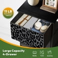 thumbnail image 6 of Kanworse 4 Drawer Fabric Dresser for Bedroom Minimalist black style leopard seamless Chests of Drawers for Closet Organizers Storage, 6 of 8