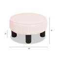 thumbnail image 4 of Jennifer Taylor Maison Riley 16" Rond Tabouret Pouf Lumière Blush Velours Rose, 4 of 9