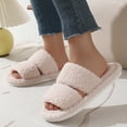 thumbnail image 2 of Agkizg Womens Fuzzy Slippers, House Slippers, Open Toe Plushes House Slippers Friendly Fuzzy Flat Casual Indoor Outdoor Winter Slippers, 2 of 7
