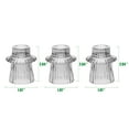 thumbnail image 2 of Mainstays Decorative Clear Glass Ribbed Taper Tealight Candleholder, Set of 3, 3", 2 of 8