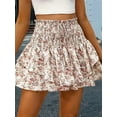 thumbnail image 3 of Women'S High Waist Ruffle Mini Shorts Cute Tiered Short Shorts with Shorts Underneath  S, 3 of 5