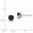 thumbnail image 3 of Primal Silver Sterling Silver Rhodium-plated Black Sapphire Post Earrings, 3 of 5