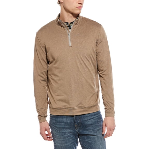 Peter Millar mens 1/4-Zip Pullover, m, Brown