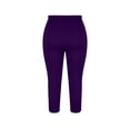 thumbnail image 5 of RRMuAzgs 2 Pack Capri Leggings for Women High Waisted Capri Leggings for Women Solid Color Slim Fit Yoga Pants Women Summer Pant, 5 of 6