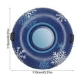 thumbnail image 3 of Hearth & Gear Inflatable Sled 43 Inch Heavy Duty Winter With Thick Bottom Double Handles Suitable For Outdoor Activities For Children And Adults Blue, 3 of 6