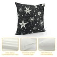thumbnail image 4 of Shangniulu White Stars Throw Pillow Covers Black Bohemian Boho Square Pillowcases Cushion Cover for Room Sofa Chair Bed Home Decor, 4 of 5