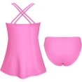 thumbnail image 2 of Girls Double-Straps Criss Cross Traje de baño Bow Tie Bathing Traje Rosado 6 Años Rosado 6 Años Xishao ropa, 2 of 2