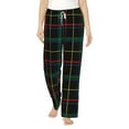 thumbnail image 2 of Kdxio Women's Comfy Stretch Buffalo Plaid Dark GreenPrint Drawstring Pajama Pants-Medium, 2 of 9