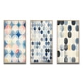 thumbnail image 2 of Designart "Circular Retro Watercolor Indigo Secrets V" Modern Geometric Framed Wall Art Set Of 3 - Blue Abstract Frame Canvas Set For Living Room Decor, 2 of 6
