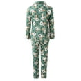 thumbnail image 4 of Noarlalf Womens Pajamas Pajama Set Women Casual Lapel Button Plaid Printing Two Piece Long Sleeve Pajamas Pajamas Suit Pajamas for Women Green 2XL, 4 of 7