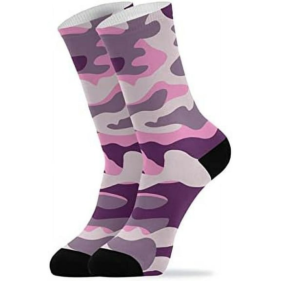 Coolnut Camo Socks Winter Warm Socks Fashion Print Socks Novelty Casual Socks for Men Women( 1 Pack)
