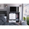 thumbnail image 3 of TUHOME Peru 4 Drawer Dresser - White / Ash Engineered Wood - For Bedroom, 3 of 7