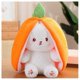 thumbnail image 1 of Rabbits Muppet Toys Reversible Carrots Strawberrys Bunny Pillow Plush Toy Doll for Boys Girls, 1 of 4