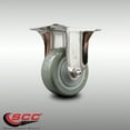 thumbnail image 2 of 3 Inch 316SS Gray Polyurethane Wheel Rigid Top Plate Caster Service Caster, 2 of 2