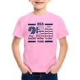 thumbnail image 4 of FINALGANG Boys Girls Kids 250 Years American Flag Print Independence Day T-Shirts Casual Crewneck Short Sleeve Tees For Holiday Daily Wear Pink 10-11 Years, 4 of 4