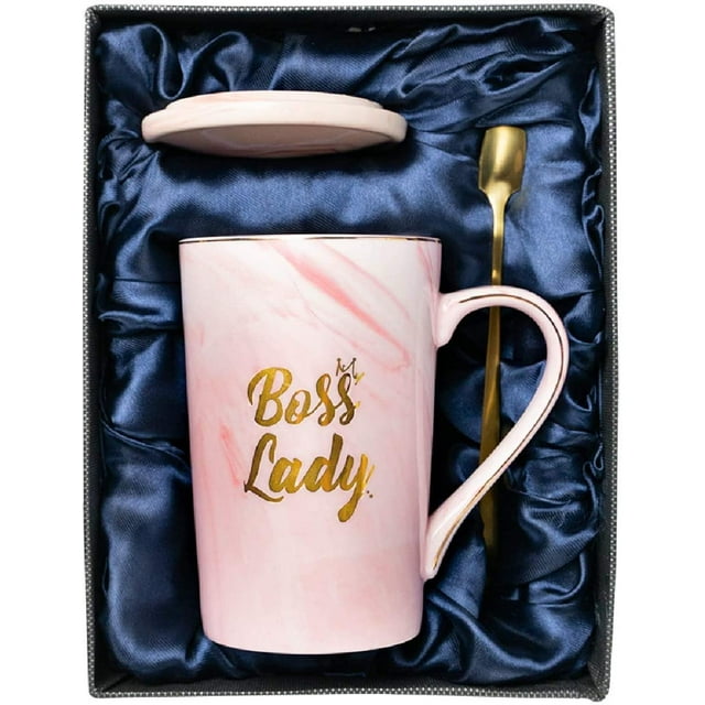 Coffee Mugs For Women, Boss Lady Gifts For Women, Birthday Gifts For Mom, Retirement Gifts For Women, Office Decor for Women Desk, Rose Gold Decor, Funny Gifts For Women, Unique Gifts For Women