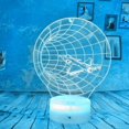 thumbnail image 4 of YSTIAN 3D Plane Night Light Table Desk Optical Illusion Lamps 16 Color Changing Lights LED Table Lamp Xmas Home Love Birthday Children Kids Decor Toy Gift, 4 of 5