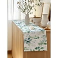 thumbnail image 5 of Table Runner 90 Inches Long for Kitchen Dining, Eucalyptus Leaves Dresser Scarf Farmhouse, Dining Table Decorations for Wedding/Parties, Spring Botanical Pastoral Green 13 x 90 In, 5 of 9
