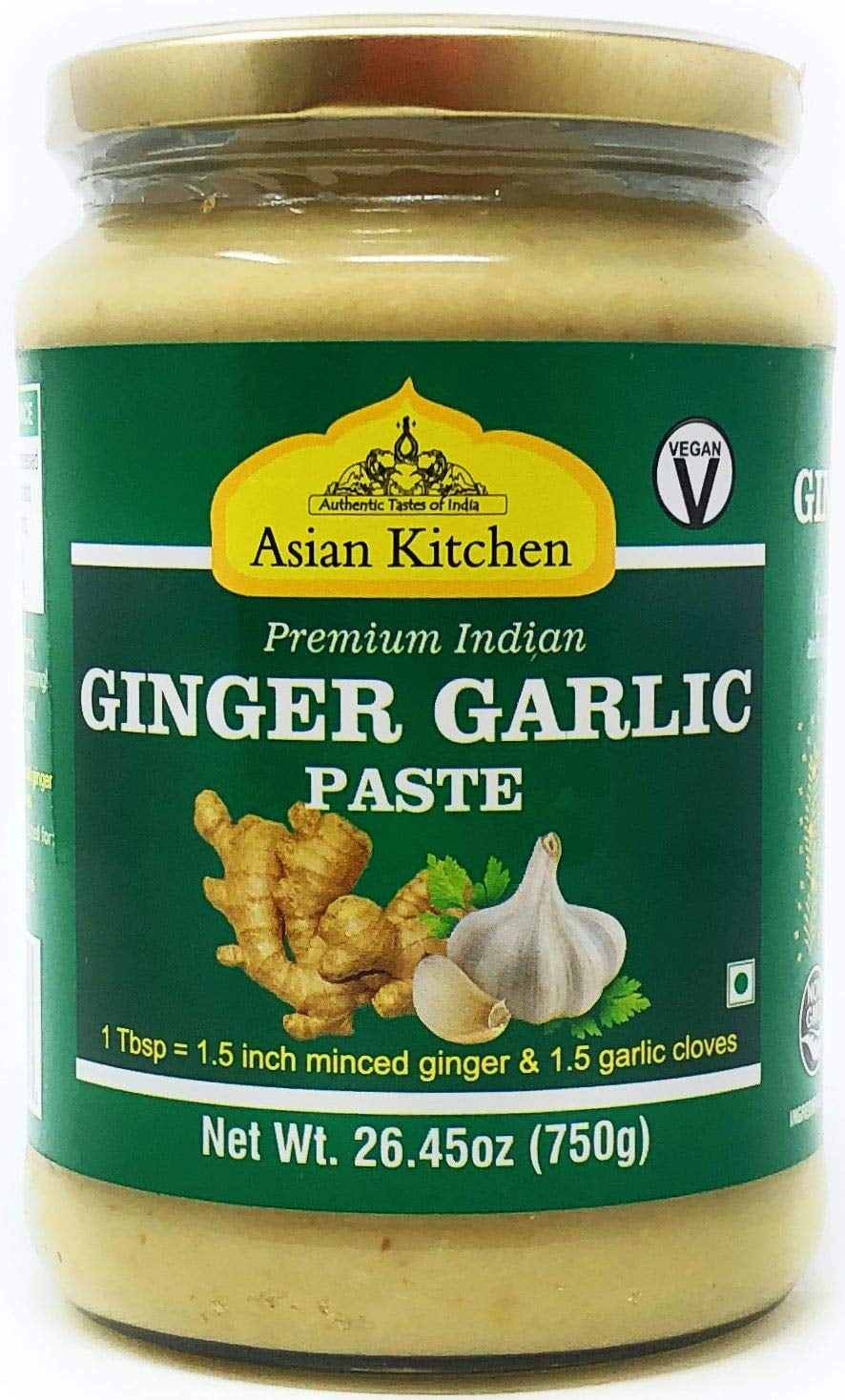 Asian Kitchen GingerGarlic Cooking Paste 26.5oz (750g) Vegan Glass