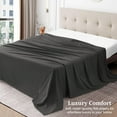 thumbnail image 5 of Couture Charm (Pack of 2) Grand-King ( 110x125 ) Size 1 Piece Flat/Top Sheet Only - Extra Soft Egyptian Cotton 1000 Thread Count Hotel Quality (Stripe, Dark Grey), 5 of 6