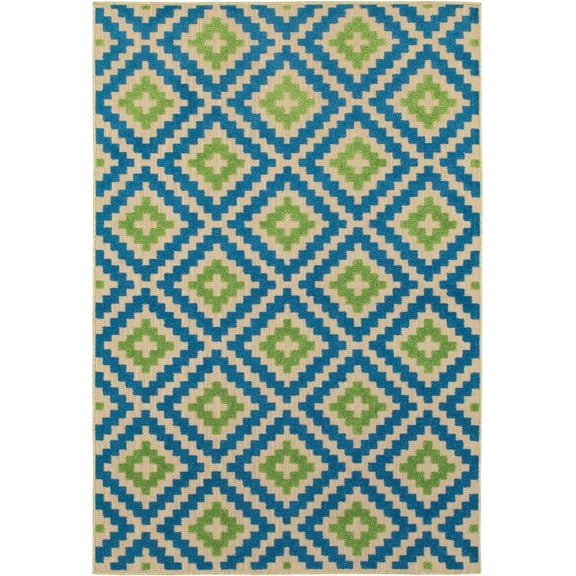 Oriental Weavers Cayman Area Rug 2063Z Sand Diamond Outdoor 3' 10" x 5' 5" Rectangle
