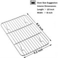 thumbnail image 2 of NOGIS Small Baking Rack Set of 2, Stainless Steel Metal Roasting Cooking Racks, Size – 8.6"x6.2", Non Toxic & Rust Free, Fit for Small Toaster Oven, Dishwasher Safe, 2 of 7