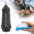 thumbnail image 2 of SeekLGT Black TPU Foldable Soft Water Bottle, 500ml Leak Proof Hydration Flask for Running Hiking Cycling, Portable Collapsible Sports Water Bag for Travel, 1pc, 2 of 9