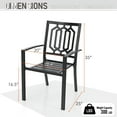 thumbnail image 5 of MAISON ARTS  Metal Outdoor Patio Bistro Set 3 Pieces Dining Furniture, 5 of 5